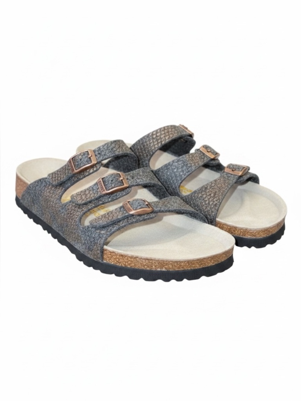 Papillio Birkenstock Florida 3 Strap Cork Footbed Sandals EU 39 (US 8) Narrow